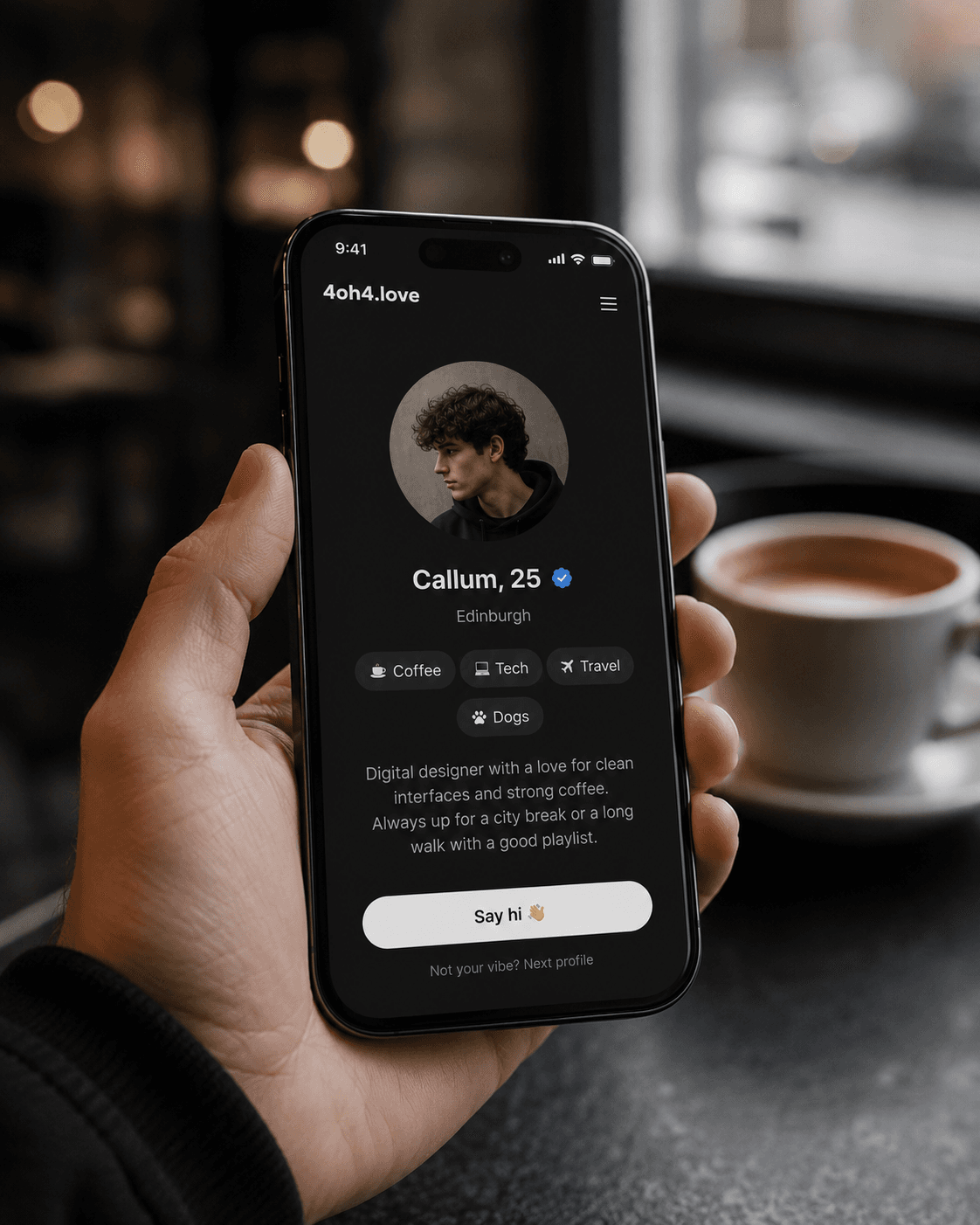 Public profile shown on a smartphone