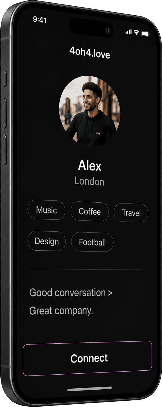 Profile preview on a phone